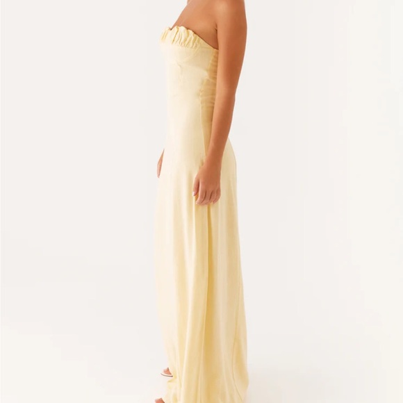 NWT Peppermayo - Tayla Linen Maxi Dress - Yellow - Picture 6 of 9